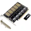 InLine 76619G liitäntäkortti, PCIe x16 - 5x M.2 Key B SATA, sis. matalaprofiilikiinnikkeen