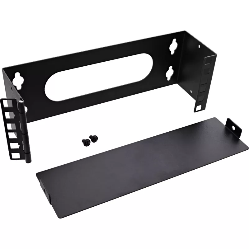 InLine 10 tuuman mini-teline seinäasennukseen, 2U, syvyys 7,6 cm, musta