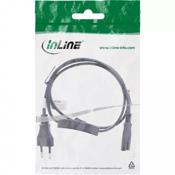 InLine 16150 virtajohto musta 0,5 m CEE7/16 IEC C7