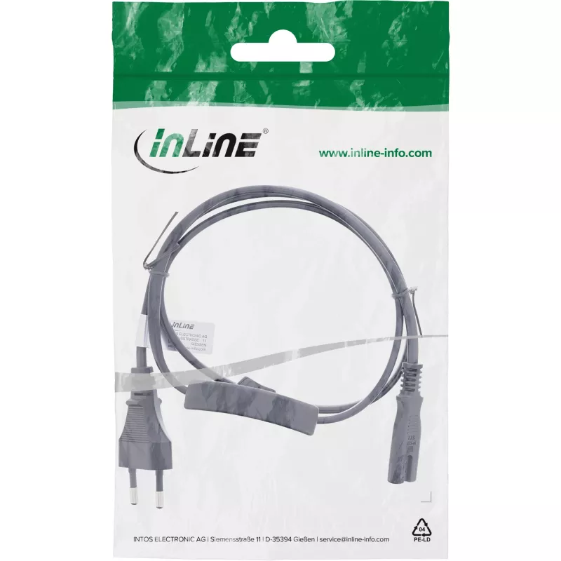 InLine 16150 virtajohto musta 0,5 m CEE7/16 IEC C7