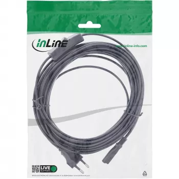 InLine 16155 virtajohto musta 5 m CEE7/16 IEC C7
