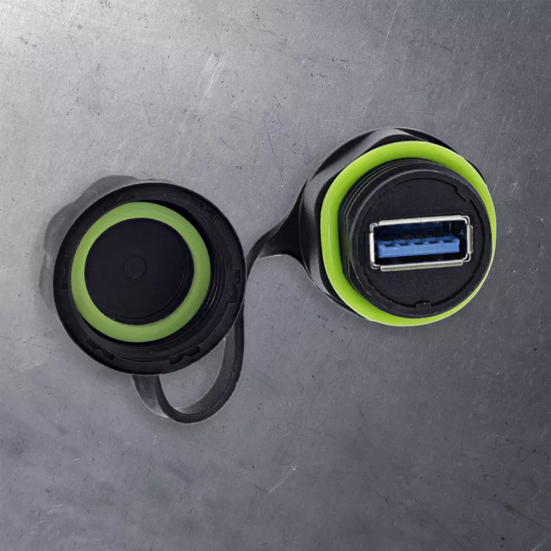 InLine USB-A-liitin IP68 suojattu, naaras - uros, 0,5 m