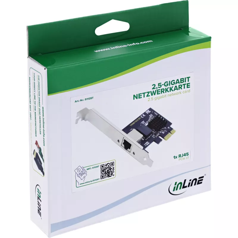 InLine 51125T verkkokortti sisäinen Ethernet 2500 Mbit/s