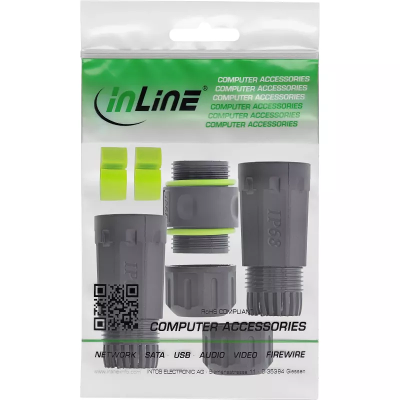 Sukupuolenvaihtoadapteri InLine 69927H – RJ45-liitintyyppi (verkkokaapeliliitin)