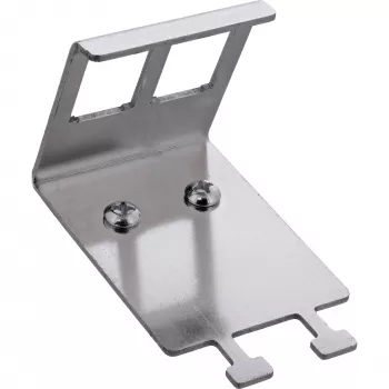 InLine 76203M Keystone SNAP-In metallimoduulin pidike, 2-paikkainen, DIN-kiskolle, kielekkeellä
