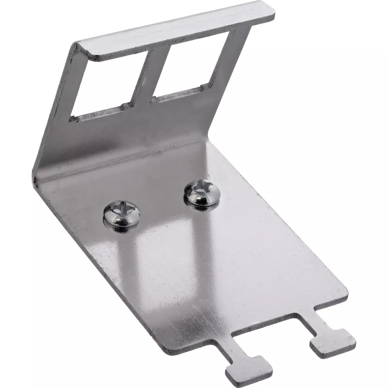InLine 76203M Keystone SNAP-In metallimoduulin pidike, 2-paikkainen, DIN-kiskolle, kielekkeellä