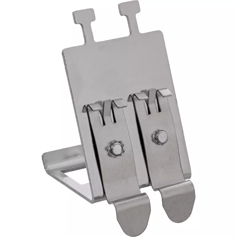 InLine 76203M Keystone SNAP-In metallimoduulin pidike, 2-paikkainen, DIN-kiskolle, kielekkeellä