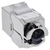 InLine 76202V Keystone RJ45-liitin ohut, SNAP-In, Cat.6A, integroitu nippuside, 10 kpl