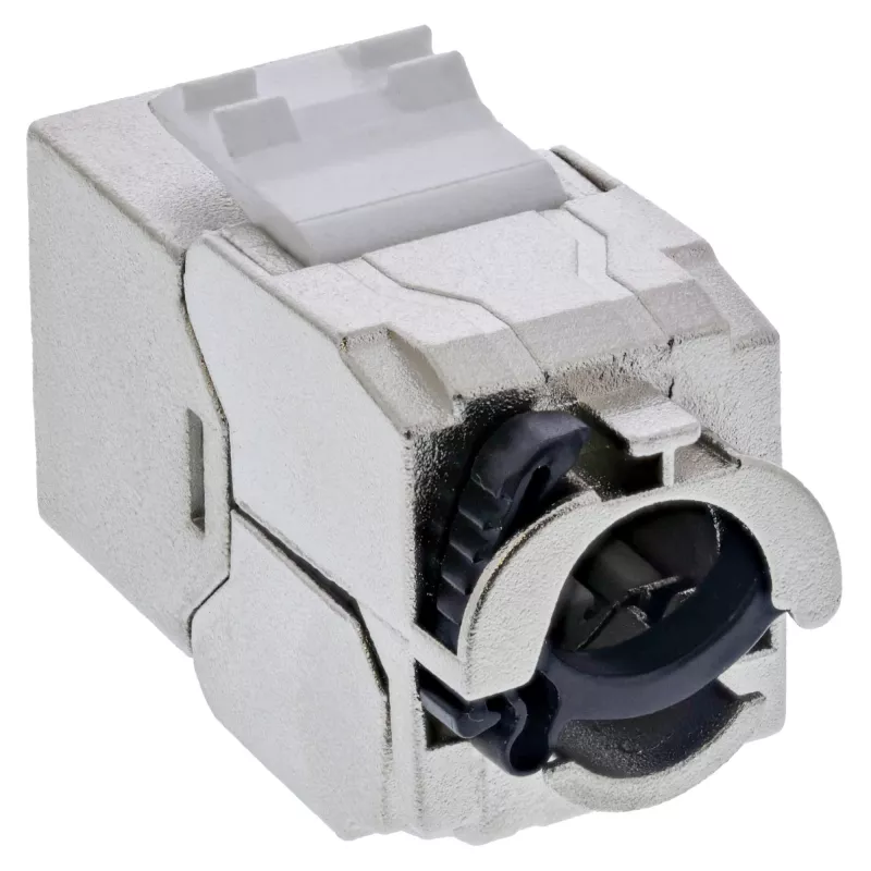 InLine 76202V Keystone RJ45-liitin ohut, SNAP-In, Cat.6A, integroitu nippuside, 10 kpl