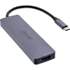 InLine 33271A USB-keskitin USB 3.2 Gen 1 (3.1 Gen 1) Type-C 5000 Mbit/s harmaa