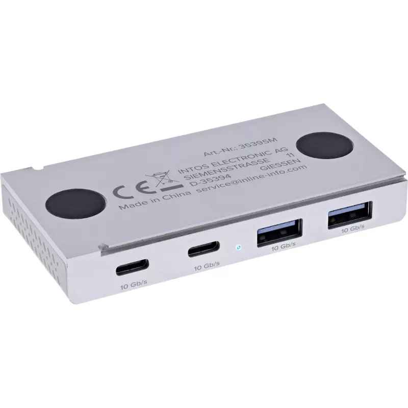 InLine 35395M USB-keskitin USB 3.2 Gen 2 (3.1 Gen 2) Type-C 10000 Mbit/s hopea