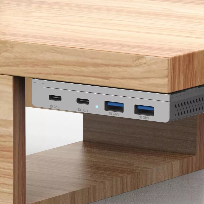 InLine 35395M USB-keskitin USB 3.2 Gen 2 (3.1 Gen 2) Type-C 10000 Mbit/s hopea