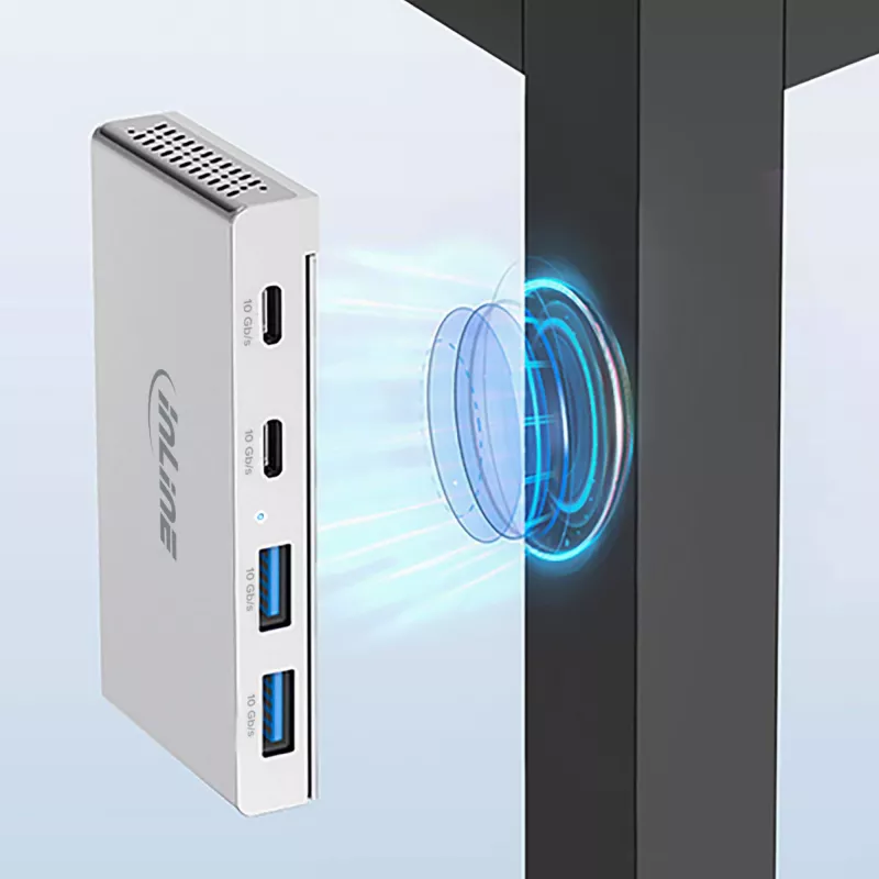 InLine 35395M USB-keskitin USB 3.2 Gen 2 (3.1 Gen 2) Type-C 10000 Mbit/s hopea
