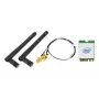 Langaton WLAN/Bluetooth-sarja SHUTTLE WLN-M12 Intel AX210 M.2 -kortilla, triband-Wi‑Fi 6E (2,4/5/6 GHz), 2x2, 2400 Mbit/s, ulkoiset antennit