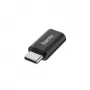 Hama 00200310 sovitin Micro-USB – USB-C musta