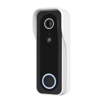 Videorovisummeri TRUST DOORCAM-3000, 3 MP, Wi‑Fi 2.4 GHz, MicroSD enintään 256 GB, paristo/USB, musta/valkoinen