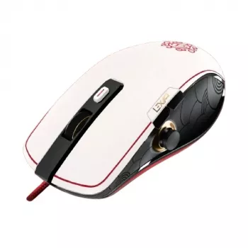 Lexip X Ubisoft - Assassin's Creed - Shadows -hiiri, oikeakätinen, optinen, USB Type-A, 12000 DPI, musta, kulta, punainen, valkoinen