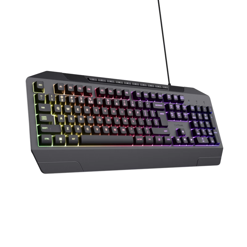 Trust GXT 836 EVOCX -näppäimistö pelikäyttöön USB saksa musta