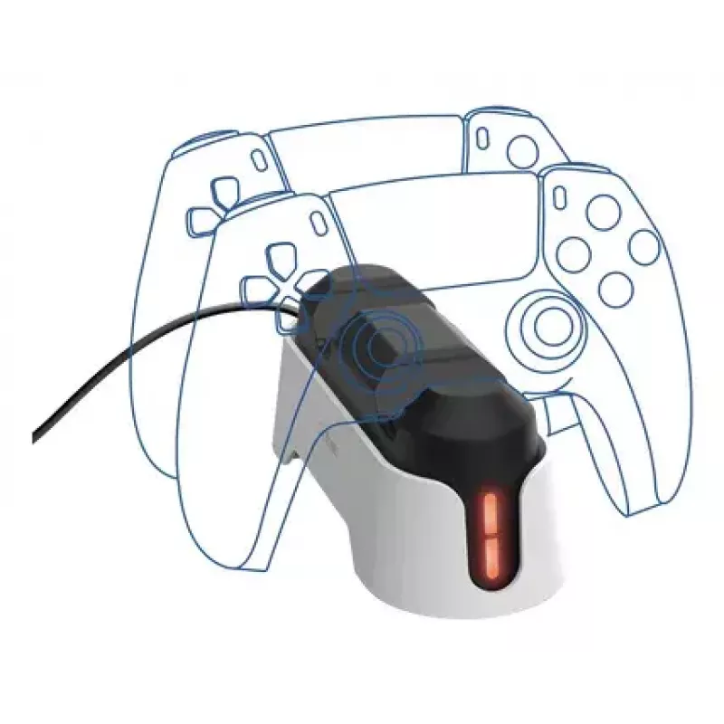 Latausteline Trust GXT 228 Dual PlayStation 5 musta valkoinen