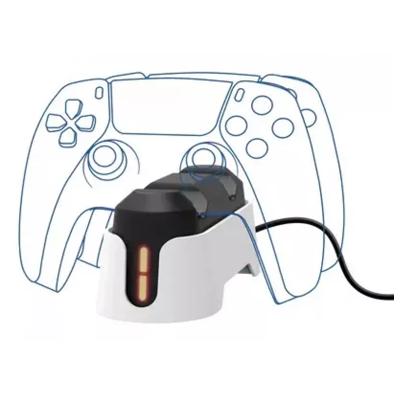 Latausteline Trust GXT 228 Dual PlayStation 5 musta valkoinen