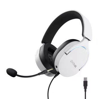 Trust GXT 490W Fayzo 7.1 USB-pelikuulokemikrofoni, langallinen, valkoinen
