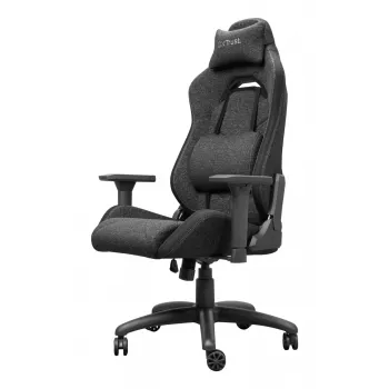 Universaali pelituoli TRUST GXT 723 — pehmustettu istuin, enintään 150 kg, 710×750 mm, korkeus enintään 134 cm, harmaa