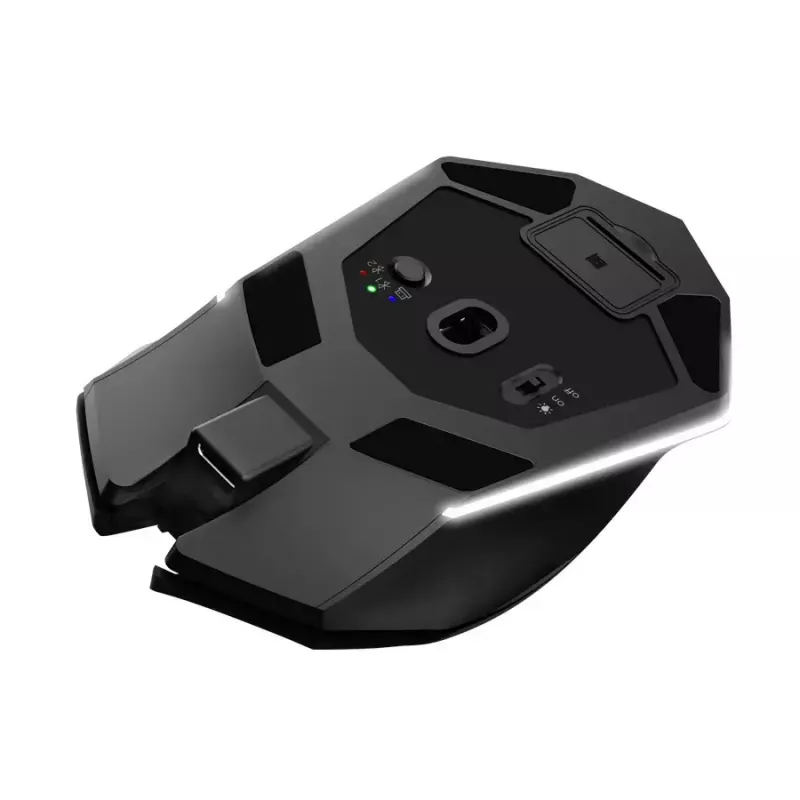Pelihiiri TRUST GXT 122 Felox+ — oikeakätinen, optinen, RF Wireless + Bluetooth, 10000 DPI, 7 painiketta, Multi-LED, musta