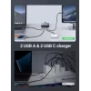 Ugreen Nexode 65 W pöytäpikalaturi, 2x USB-A + 2x USB-C (90747)