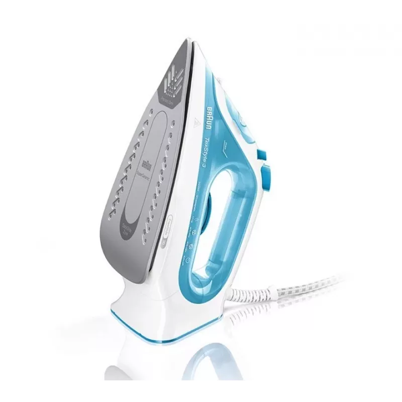 Braun TexStyle 3 höyrysilitysrauta SI 3053 sininen keraaminen pohja 2400 W