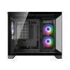 Mini Tower -tietokonekotelo Cougar FV150 ARGB — musta, tukee 2x120/140 mm sivutuulettimia, 1x120 mm takana, HDD 2,5
