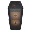PC Midi Tower -kotelo Cougar Airface FLO ARGB, musta — tukee 2x 180 mm edessä, 1x 120 mm takana, 2,5