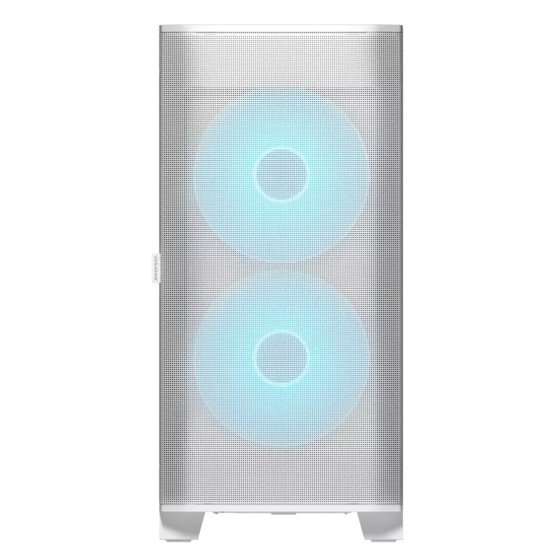 COUGAR PC Midi Tower -kotelo Airface FLO ARGB valkoinen — 2x180 mm edessä, 1x120 mm takana, tukee 2,5