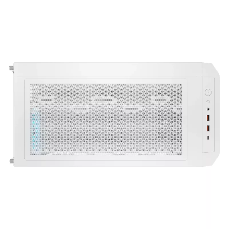 COUGAR PC Midi Tower -kotelo Airface FLO ARGB valkoinen — 2x180 mm edessä, 1x120 mm takana, tukee 2,5