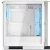 COUGAR PC Midi Tower -kotelo Airface FLO ARGB valkoinen — 2x180 mm edessä, 1x120 mm takana, tukee 2,5