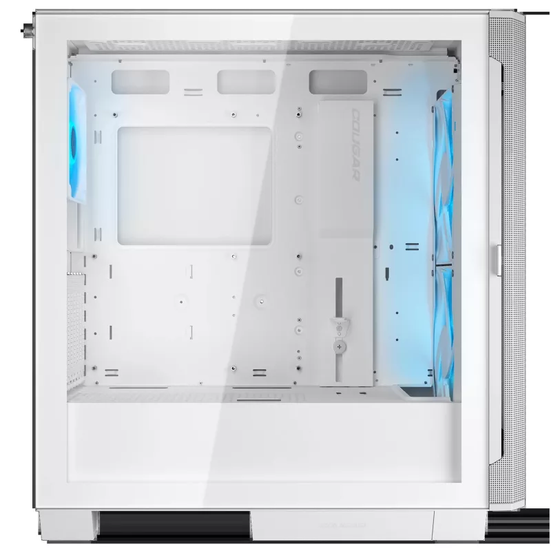 COUGAR PC Midi Tower -kotelo Airface FLO ARGB valkoinen — 2x180 mm edessä, 1x120 mm takana, tukee 2,5