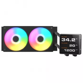 All-in-One-CPU-vesijäähdytys Cougar Poseidon Vistek Pro 240, ARGB, 120 mm tuuletin, 700–2500 RPM, musta