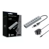 Conceptronic HUBBIES20GP 7-porttinen USB 3.0 -keskitin virtalähteellä, 5Gbps, USB-C x 3, USB-A x 4