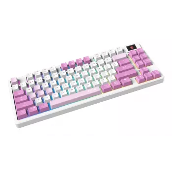 MSI FORGE GK600 TKL WIRELESS VIOLET näppäimistö Gaming USB + Bluetooth QWERTY espanja pinkki, violetti, valkoinen