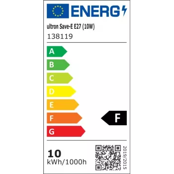 Energiansäästölamppu Ultron 138119 10 W E27 3000 K