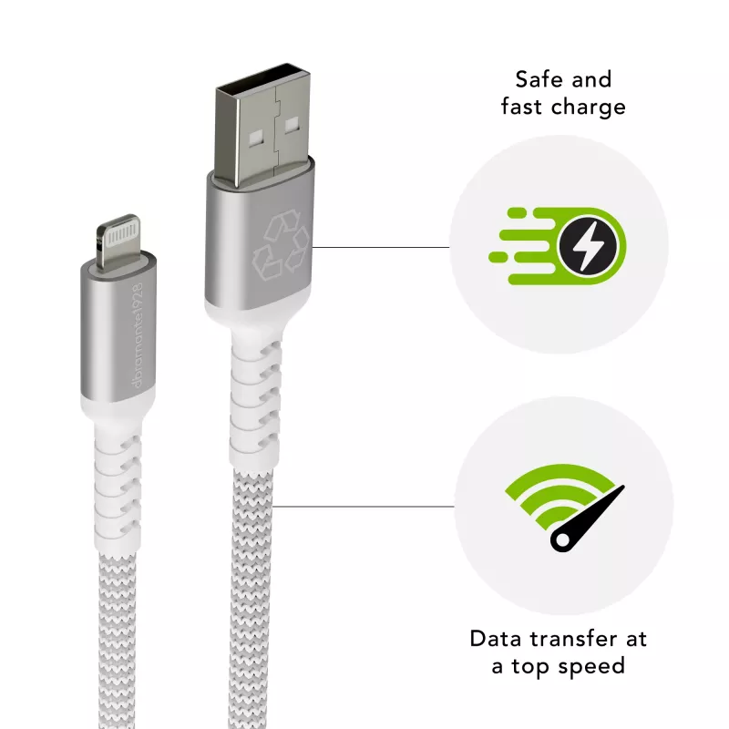 dbramante1928 re-charge Pro - BRD-kaapeli 2,5 m USB-A - Lightning -W