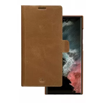 Folio-kotelo dbramante1928 Lynge Samsung Galaxy S22 Ultra, tan, tukee näyttöjä jopa 17,3 cm (6,8 inch), pöytäteline