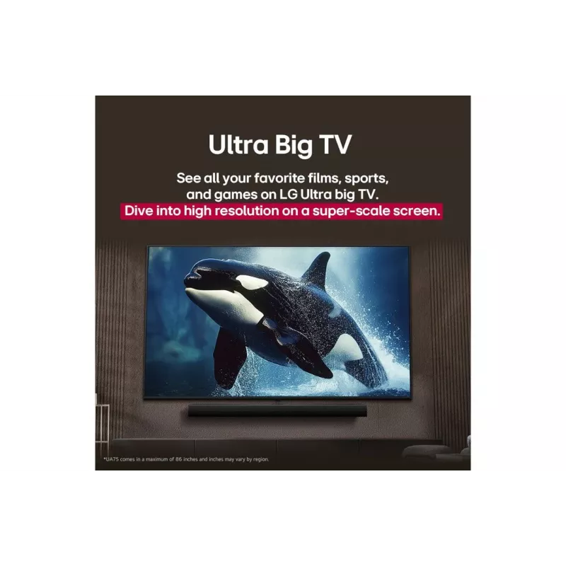 LG UHD AI 65UA75003LA TV 165,1 cm (65 inch) 4K Ultra HD Smart TV Wi-Fi musta