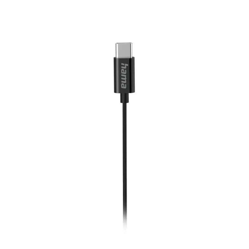 Hama Curly -headset johdollinen In-Ear puhelut/musiikki USB Type-C musta