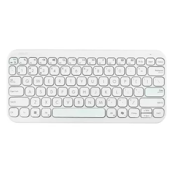 Langaton Bluetooth-näppäimistö ASUS KW100 Marshmallow – 75 %:n asettelu, QWERTZ, saksimekanismi, valkoinen