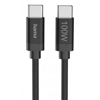 Hama Fabric USB-kaapeli USB 2.0 3 m USB C musta