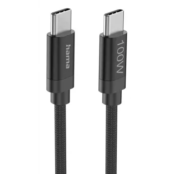 Hama Fabric USB-kaapeli USB 2.0 3 m USB C musta
