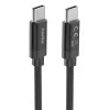 Hama Fabric USB-kaapeli USB 2.0 3 m USB C musta