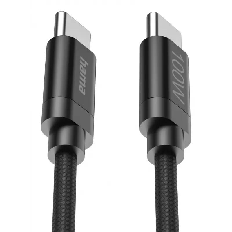 Hama Fabric USB-kaapeli USB 2.0 3 m USB C musta