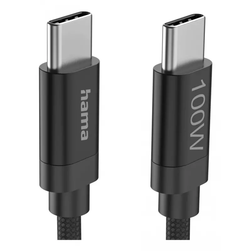 Hama Fabric USB-kaapeli USB 2.0 3 m USB C musta