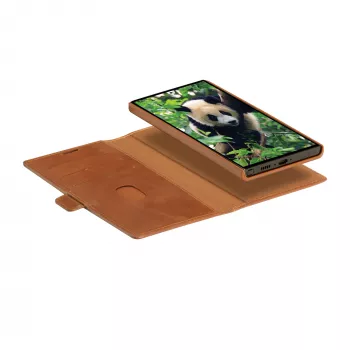 Folio-puhelinsuojakotelo dbramante1928 Lynge Samsung Galaxy S23 Ultralle, tan, 3 korttipaikkaa, sopii 17,3 cm (6,8 inch) näytölle